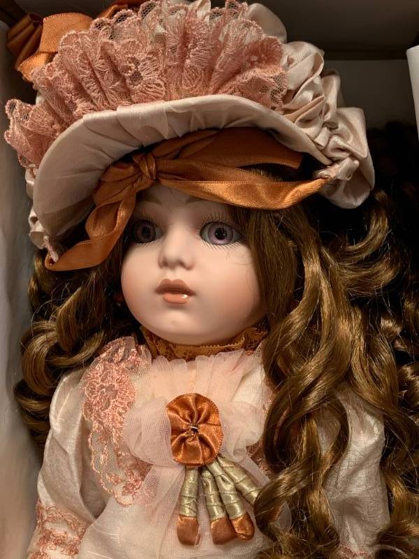 lot 74 image: Marie Osmond Constance Porcelain 20 Doll $128 Retail