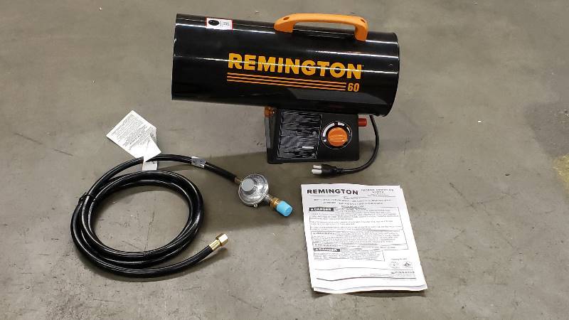 Remington 60,000 BTU Propane Forced Air Heater | Professional Heater u0026 Fan  Auction | Great for Homes, Businesses, Warehouses, Sheds, Farms, and More!  | K-BID