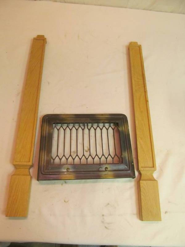 vintage heat register,trim boards