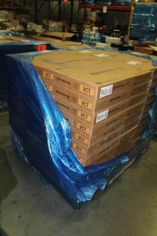 lot 221 image: Lot of (24) Boxes of Armstrong Flooring 12x24in. VCT Tiles Pearl 44 sq.ft. 22-Count