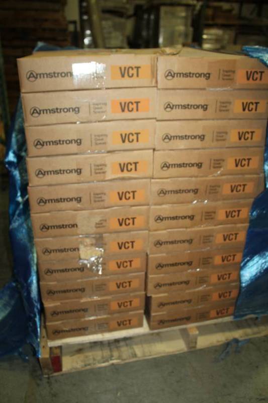 lot 225 image: Lot of (22) Boxes of Armstrong Flooring 12x24in. VCT Tiles Pearl 44 sq.ft. 22-Count