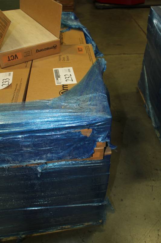 lot 232 image: Lot of (24) Boxes of Armstrong Flooring 12x24in. VCT Tiles Pearl 44 sq.ft. 22-Count