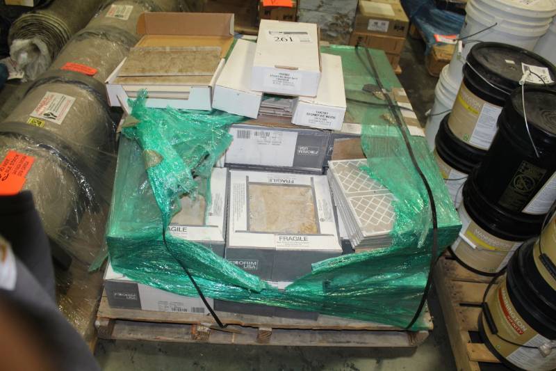 lot 261 image: Lot of (22) Boxes of 12x12in. Ceramic Tile, Cover Bases