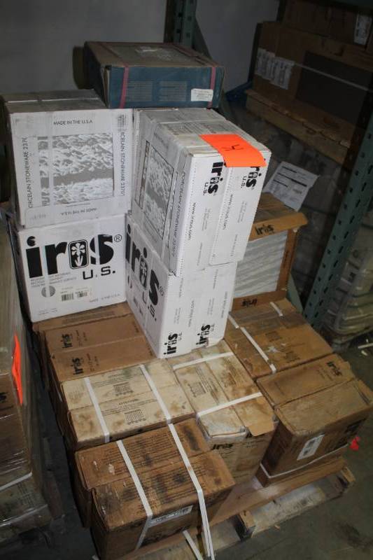 lot 292 image: Lot of (12) Boxes of 12x12in. Ceramic Tiles Silver Lev.