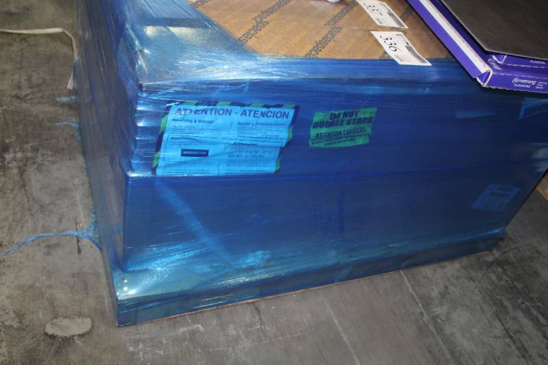 lot 336 image: Lot of (18) Boxes of Spacia Standard Wood Eden Oak Spacia Tick Wood Emboss Flooring 7.25x48in.