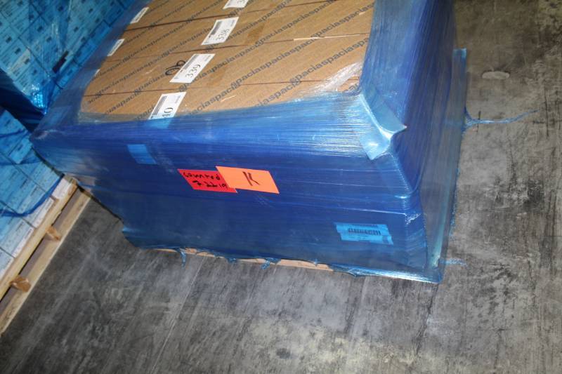 lot 340 image: Lot of (18) Boxes of Spacia Standard Wood Eden Oak Spacia Tick Wood Emboss Flooring 7.25x48in.