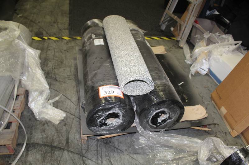 lot 329 image: Lot of (3) Rubber Rolls 48x4mm x 60ft.
