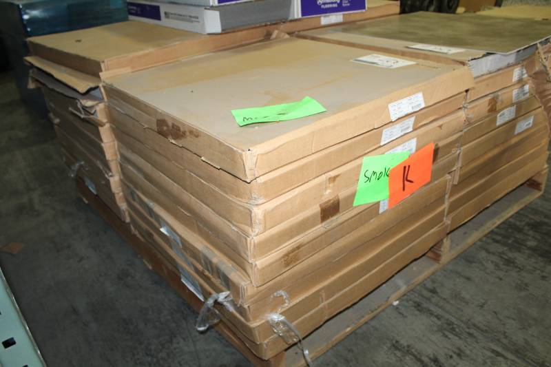 lot 327 image: Lot of (19) Boxes of 23.622x23.622in. Ceramic Tiles Smoke 54.25 sq.ft.