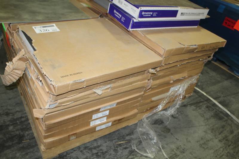 lot 326 image: Lot of (19) Boxes of 23.622x23.622in. Ceramic Tiles Smoke 54.25 sq.ft.