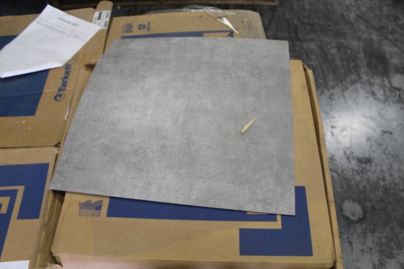 lot 324 image: Lot of (14) Boxes of Johnsonite 18x18in. Ceramic Tiles Aluminum 36 sq.ft. 16-Count