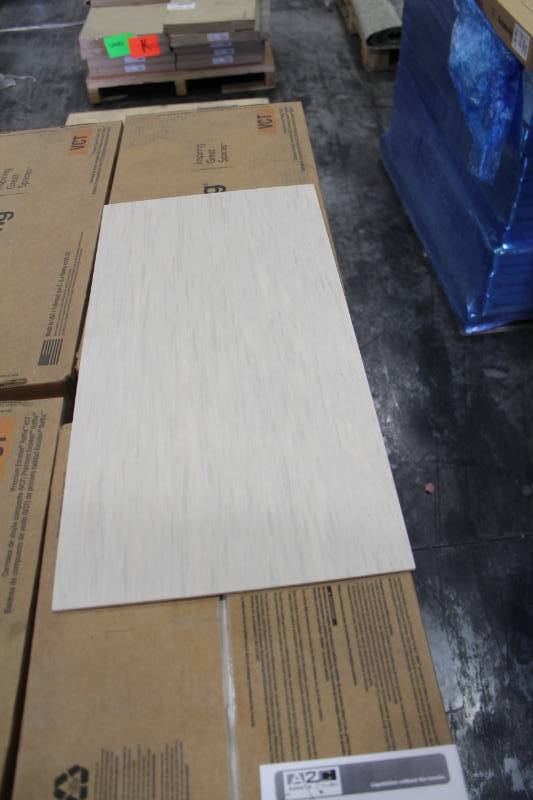 lot 317 image: Lot of (24) Boxes of Armstrong Flooring 12x24in. VCT Tiles Pearl 44 sq.ft. 22-Count