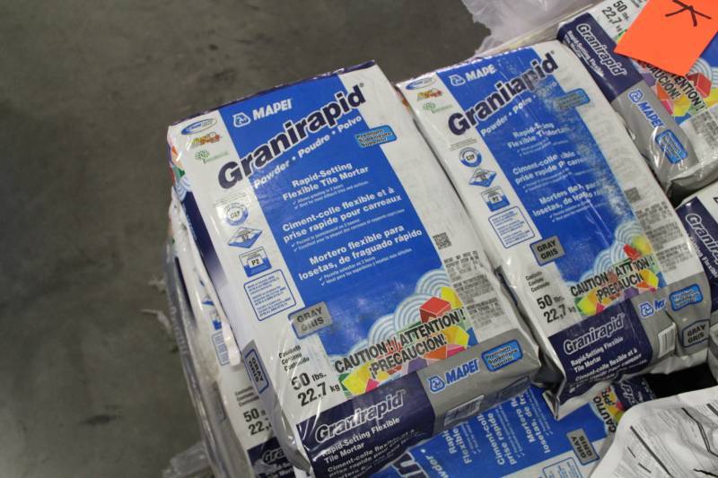 lot 357 image: Lot of (5) Mapei Granirapid Rapid-Setting Flexible Tile Mortar 50lbs. Bags