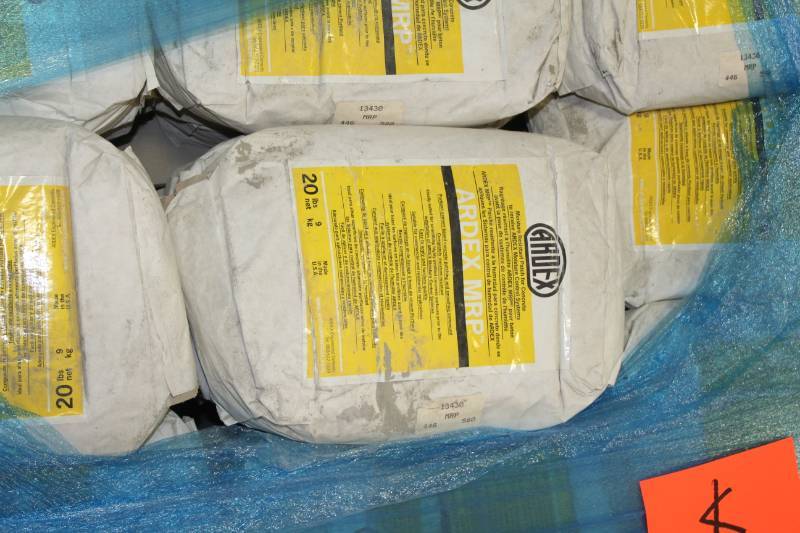 lot 367 image: Lot of (8) Ardex MRP Moisture Resistent Concrete Patch 20lbs. Bags