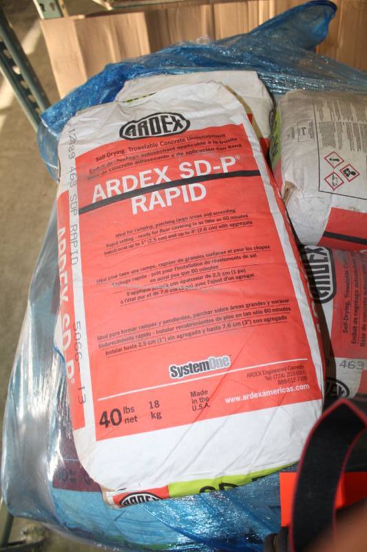 lot 427 image: Lot of (10) Ardex K 60 Rapid Setting Latex Smoothing and Leveling Compound 35lbs. Bags