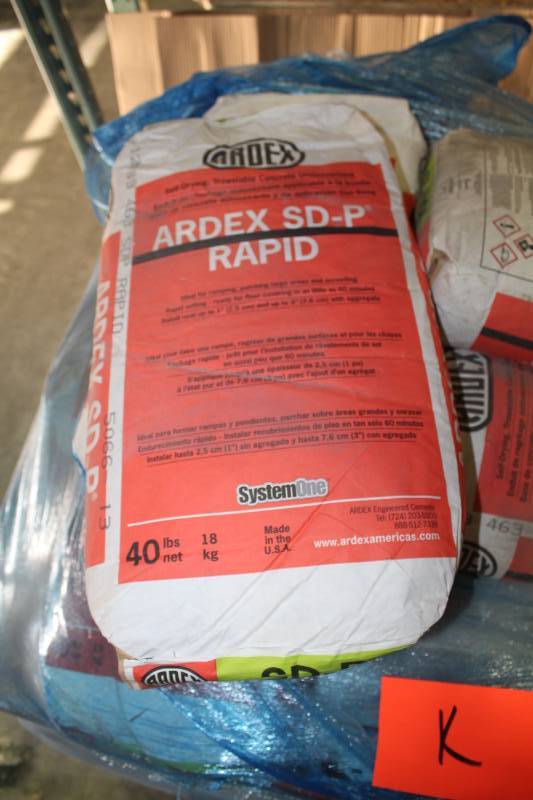 lot 428 image: Lot of (10) Ardex K 60 Rapid Setting Latex Smoothing and Leveling Compound 35lbs. Bags