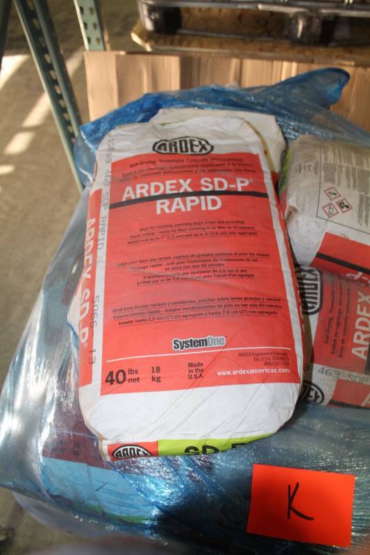 lot 429 image: Lot of (10) Ardex K 60 Rapid Setting Latex Smoothing and Leveling Compound 35lbs. Bags