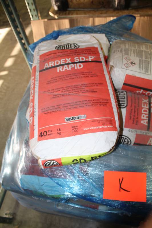 lot 430 image: Lot of (10) Ardex K 60 Rapid Setting Latex Smoothing and Leveling Compound 35lbs. Bags
