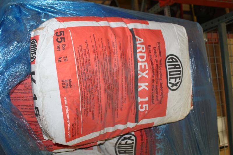 lot 420 image: Lot of (13) Ardex K 15 Premium Self-Leveling Underlayment 55lbs. Bags