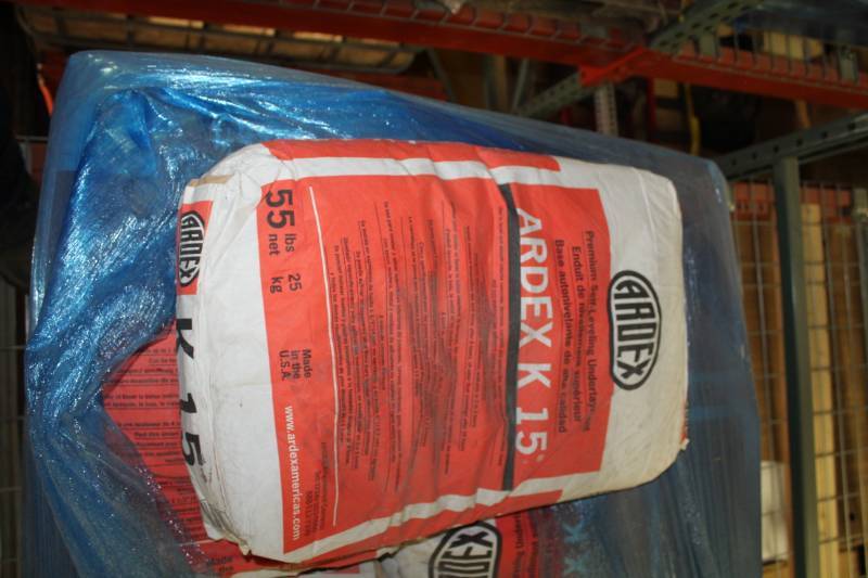 lot 421 image: Lot of (13) Ardex K 15 Premium Self-Leveling Underlayment 55lbs. Bags