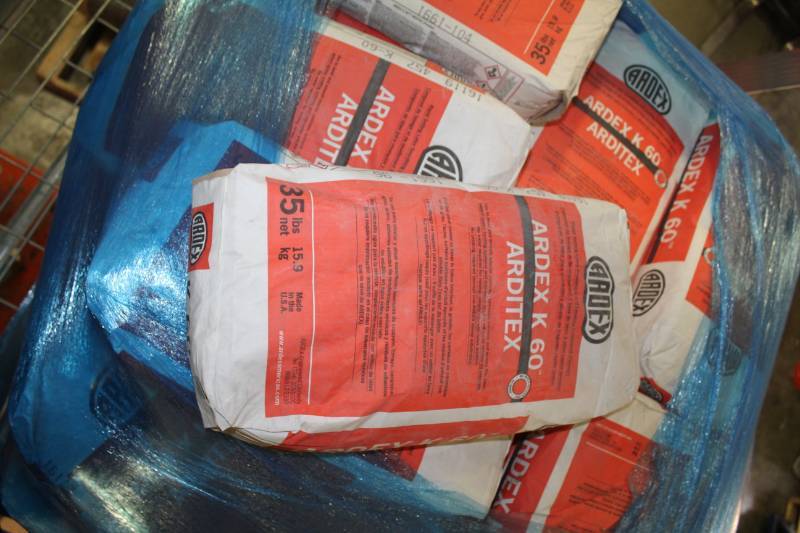 lot 425 image: Lot of (10) Ardex K 60 Rapid Setting Latex Smoothing and Leveling Compound 35lbs. Bags