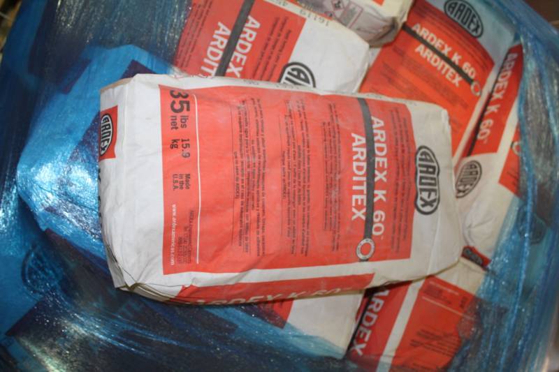 lot 423 image: Lot of (10) Ardex K 60 Rapid Setting Latex Smoothing and Leveling Compound 35lbs. Bags
