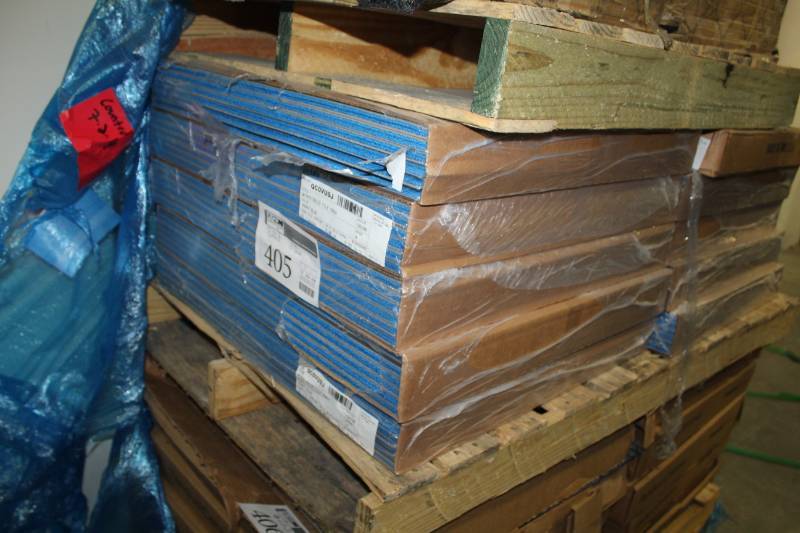 lot 405 image: Lot of (10) Boxes of 24x24in. Solid Tile EW24 Blue Carpet Tiles