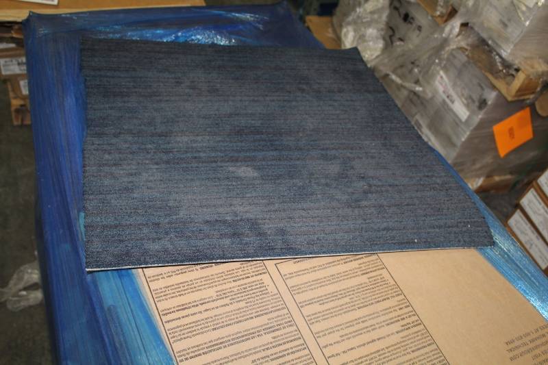 lot 380 image: Lot of (11) Boxes of 24x24in. Slate Blue Carpet Tiles