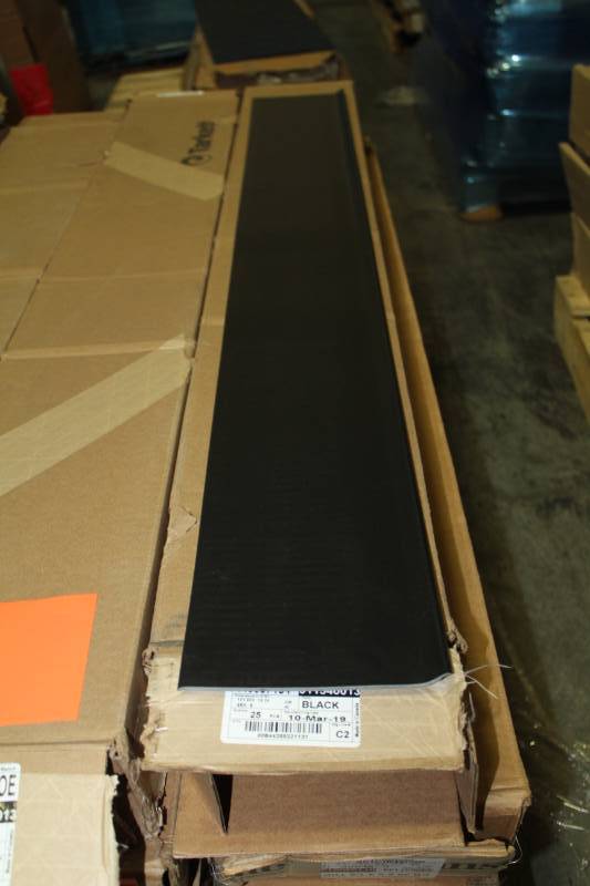 lot 373 image: Lot of (5) Boxes of Johnsonite ColorMatch CB 40 6x4 18x4x48in. Vinyl Toe Molding Black 25-Count