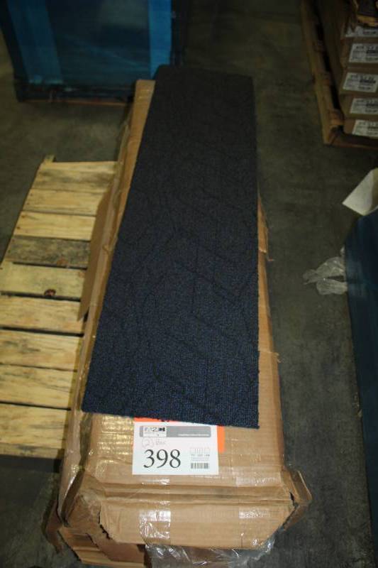 lot 398 image: Lot of (2) Boxes of Spatial Fade Midnight Carpet Tiles 6.22 sq.yds. 14-Count