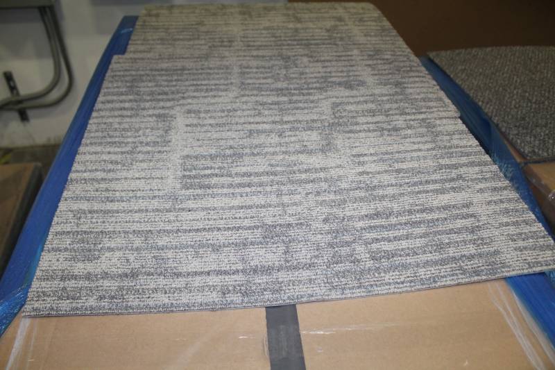 lot 410 image: Lot of (13) Boxes of 24x24in. Kusa Tile Stone Carpet Tiles 5.33 sq.yds. 12-Count