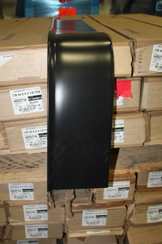 lot 390 image: Lot of (5) Boxes of Johnsonite ColorMatch CB 40 6x4 18 Vinyl Toe Molding Black 6x48in. 25-Count