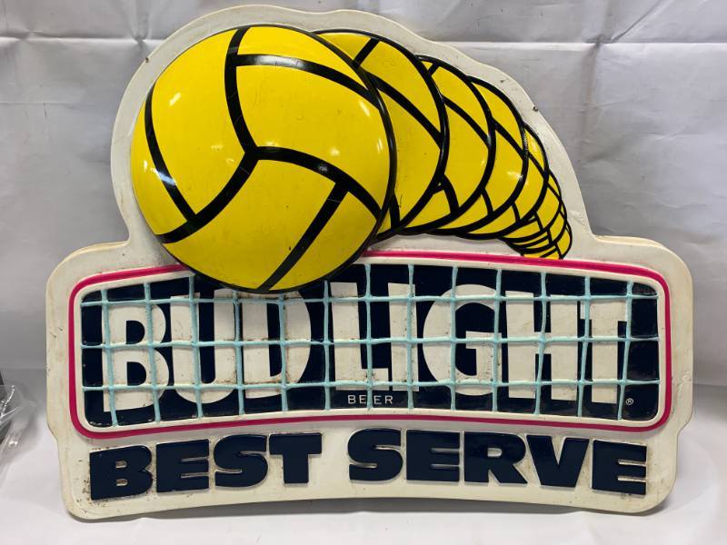 lot 52 image: Bud Light Volleyball Sign From 1992