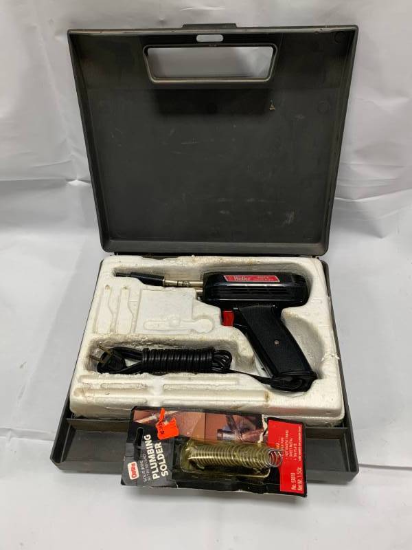 lot 56 image: Weller 140 Watt Soldering Gun w Solder