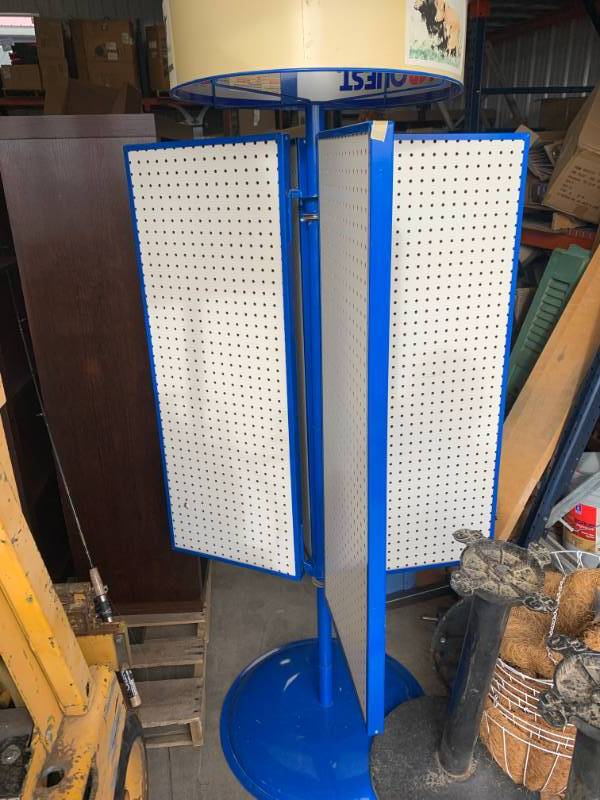 lot 110 image: 4 Sided Peg Hook Display