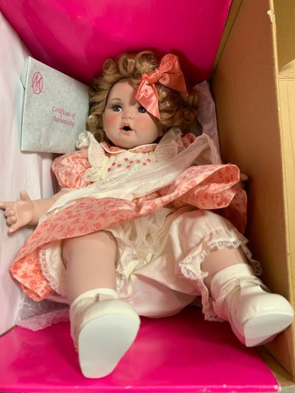lot 62 image: Marie Osmond Baby Darling Porcelain 15 Doll $159 Retail
