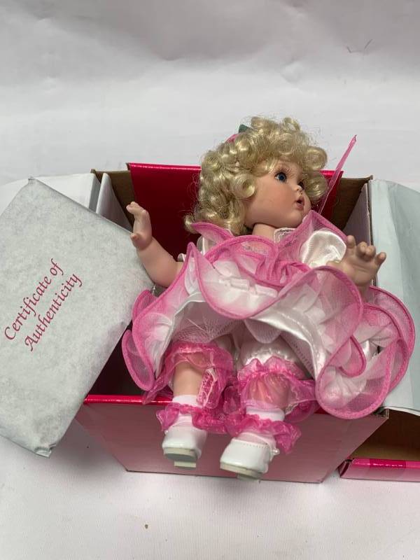 lot 74 image: Marie Osmond Childs Play Porcelain Doll $42