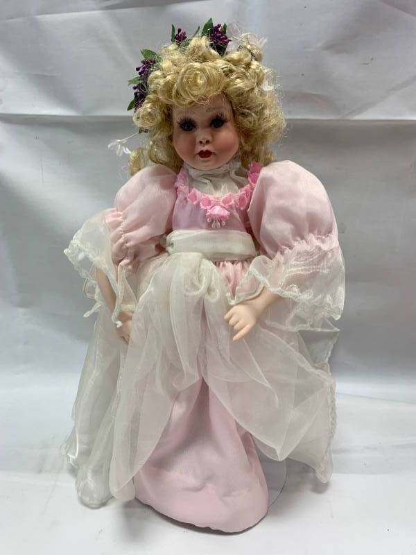 lot 103 image: Angel in Pink 13 Porcelain Doll (no box)