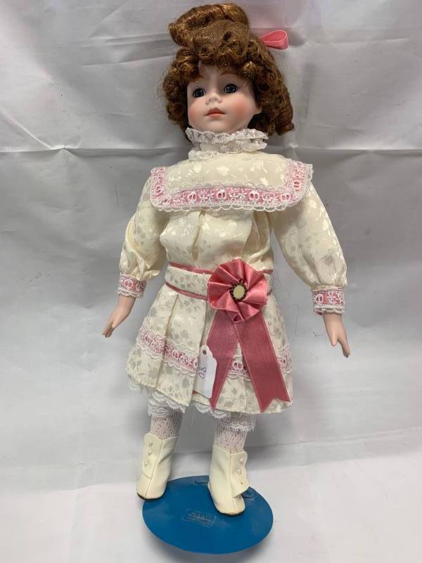 lot 109 image: Vintage MYD Porcelain 16 Doll $80 Retail