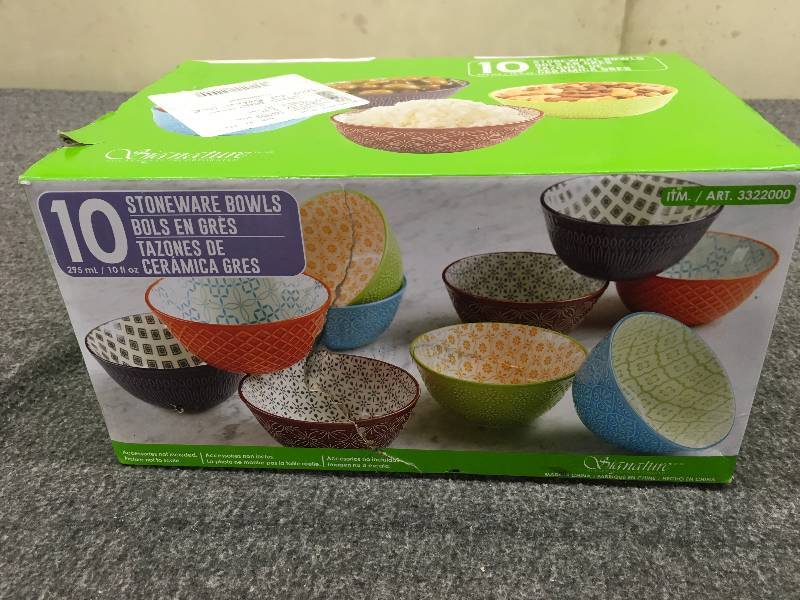 10 Stoneware Bowls,Retail $9.99