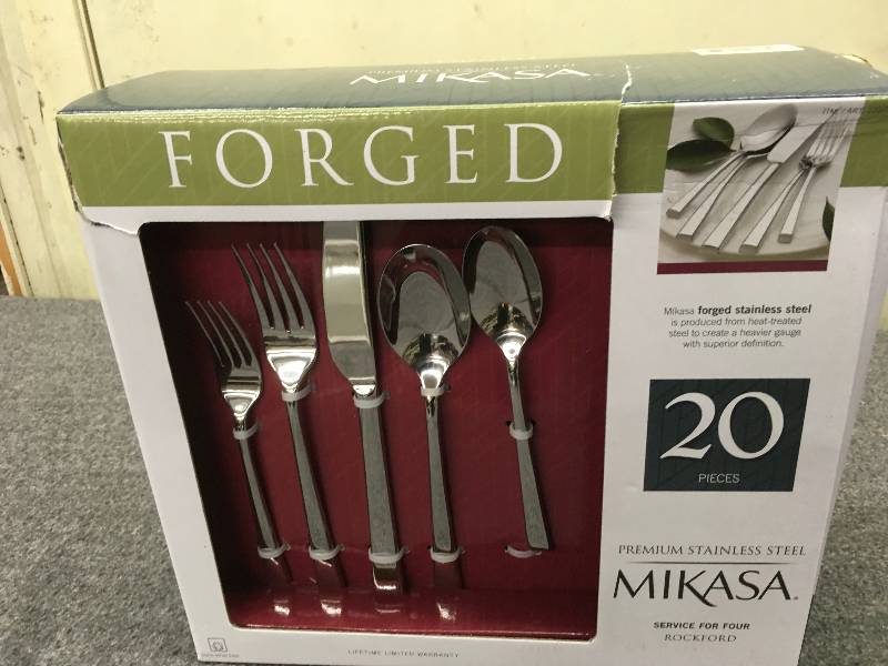 Mikasa Forged 20 Pc. Premium Stainless Steel Flatware Set, Retail $36.99