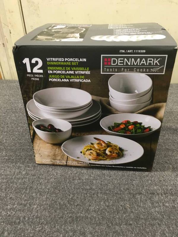 Denmark 12 Pc. Porcelain Dinnerware Set, Retail $14.99