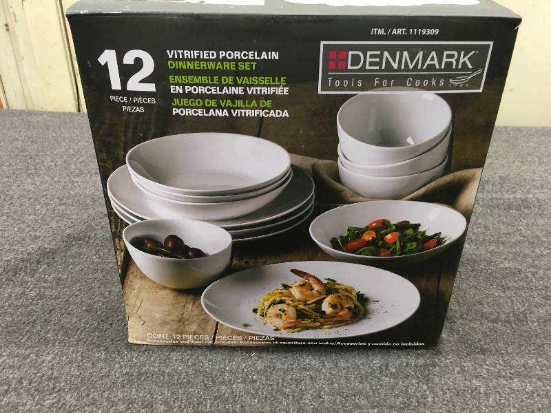 Denmark 12 Pc. Porcelain Dinnerware Set, Retail $14.99