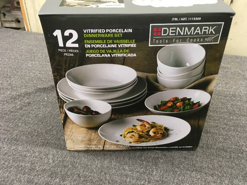 Denmark 12 Pc. Porcelain Dinnerware Set, Retail $14.99