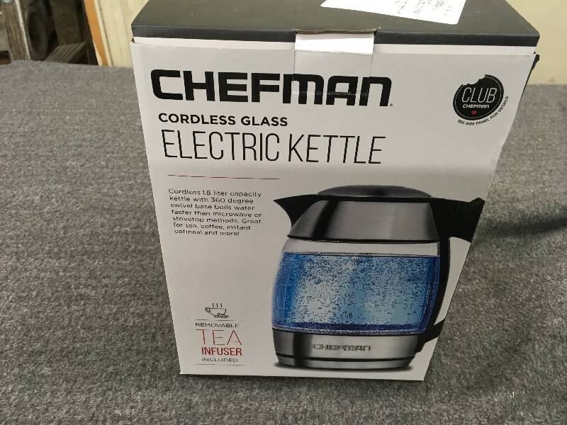 Chefman Cordless Electric Kettle, Retail $29.99