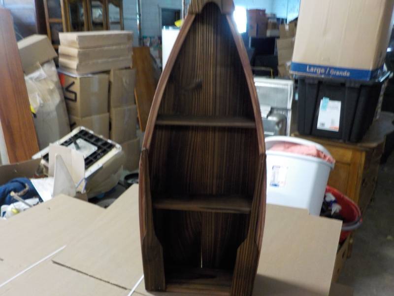 lot 12 image: New Wood Canoe Shelf 25 x 9 x 4...