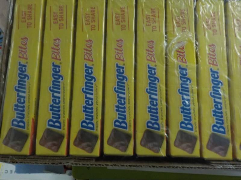 lot 67 image: 9 - 3.5 oz boxes of Butter Finger...