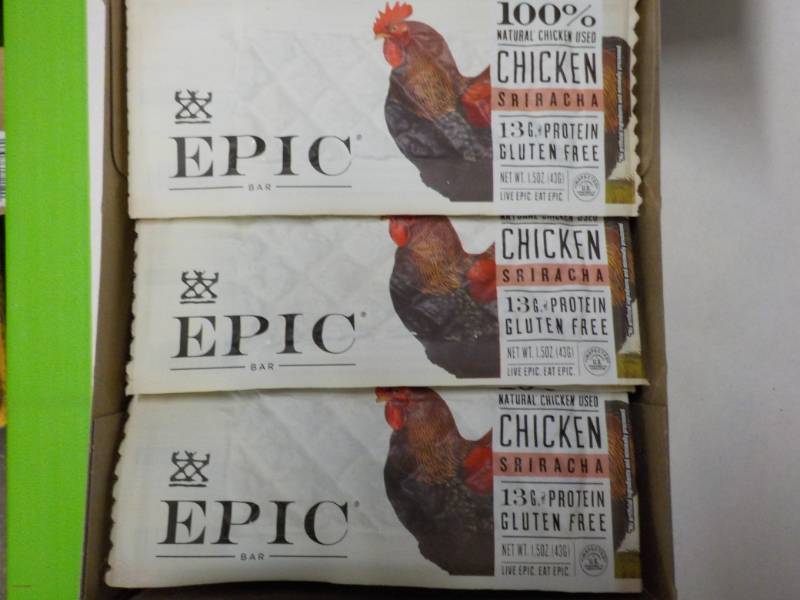 lot 87 image: Box of 12 Epic Chicken Flavored Pro...