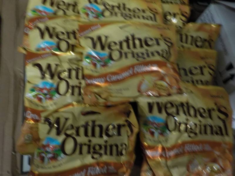 lot 91 image: 12 - 5.5 oz bags Werthers Original...