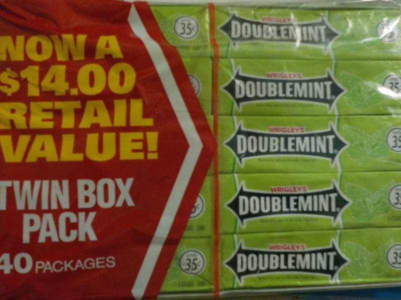 lot 100 image: 40 packages Double Mint Gum...