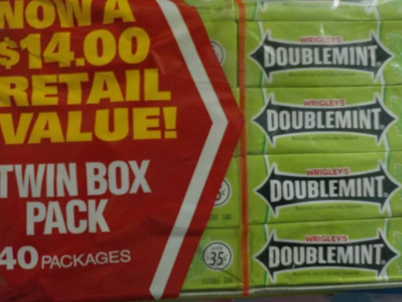 lot 101 image: 40 packages Double Mint Gum...